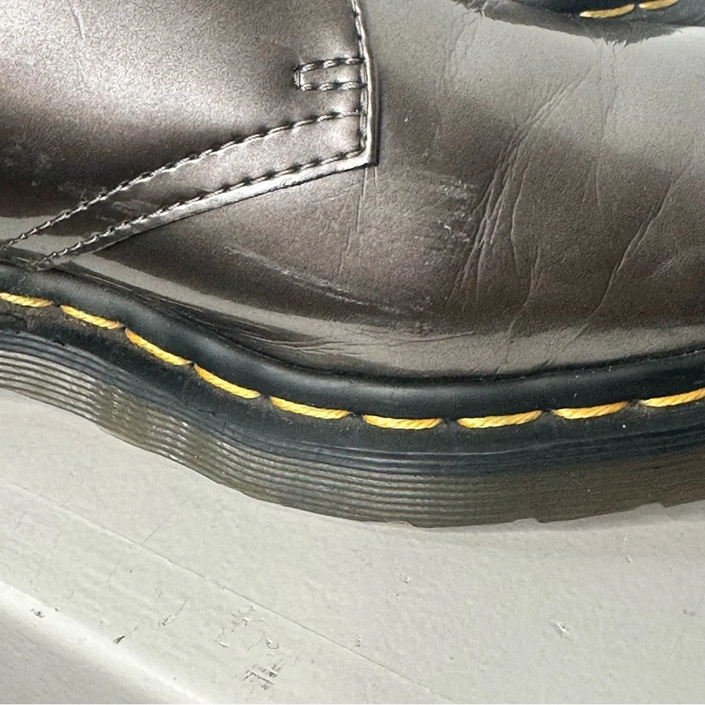 🔴 SOLD Doc Dr Martens Air Wair Shoes Patent Shiny Leather Oxford 10084 Bronzed - Picture 7 of 9